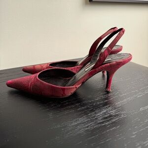 Satin Slingback Heel